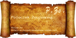 Poloczek Zsuzsanna névjegykártya